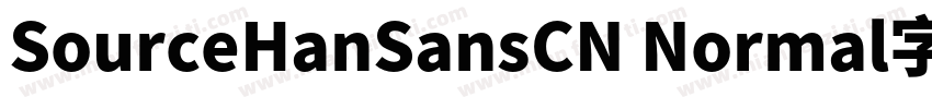 SourceHanSansCN Normal字体下载字体转换